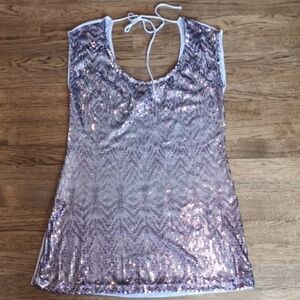 GUESS By Marciano Sequin Sleeveless Minidress Large